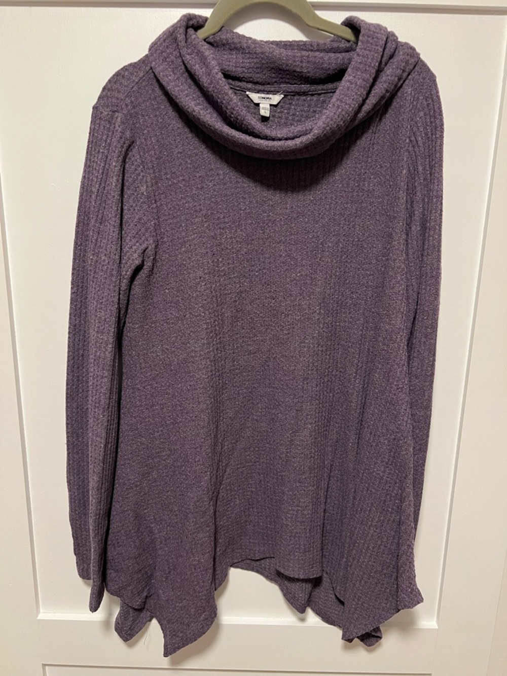 Sonoma Lavender Cowl Neck Tunic Sweater
